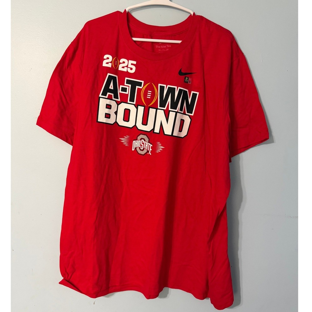 Nike Ohio State Buckeyes Men's XXL 2025 A-Town Bound Red T-Shirt